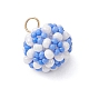 Круглые подвески из стеклянных бусин PALLOY-MZ00525-03-3