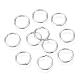 Открытые прыжковые кольца из латуни с платиновым покрытием X-JRC10mm-NF-2