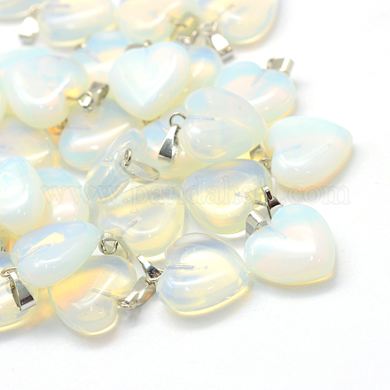 Сердце Opalite подвески X-G-Q371-10-1