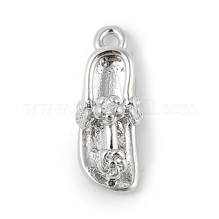 Латунные микропаве прозрачные подвески с фианитом KK-R219-27P-1