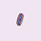 Glass Rhinestone Flat Back Cabochons, Back Plated, Faceted, Half Round, Montana, 1.9~2x1mm, about 1440pcs/bag