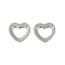 Non-Tarnish 201 Stainless Steel Charms, Heart Charm, Stainless Steel Color, 11x12x1mm, Hole: 1mm