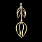 201 Stainless Steel Pendants, Laser Cut, with Jump Rings, Flower, Golden, 48.5mm, Hole: 1.2mm