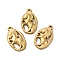 Ion Plating(IP) 304 Stainless Steel Pendants, Oval with Horse Charms, Golden, 26.5x15.5x3mm, Hole: 1x2mm