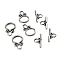Tarnish Resistant 304 Stainless Steel Toggle Clasps, Stainless Steel Color, Ring: 22.5x15x2mm, Hole: 6mm, Inner Diameter: 6x3.5mm, Bar: 22x10x2mm, Hole: 5x4mm