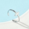 304 Stainless Steel Adjustable Cuff Rings, Stainless Steel Color, Cross, 8.5mm, Adjustable