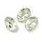 Glass Rhinestone Cabochons, Pointed Back & Back Plated, Faceted, Oval, Chrysolite, 6x4x3mm