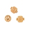 925 Sterling Silver Beads, Hollow, Lantern, Real 18K Gold Plated, 7.5x5.5mm, Hole: 1mm