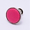 Alloy Button Pins for Jeans, with Resin, Garment Accessories, Flat Round, Fuchsia, 16x15mm, Pin: 1.2mm, Hole: 1.2mm