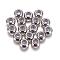 304 Stainless Steel Beads, with Rubber Inside, Slider Beads, Rondelle, Stainless Steel Color, 10x4~5mm, Hole: 5mm, Rubber Hole: 3.5mm