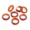 Dyed & Heated Natural Agate Finger Rings for Women, Sienna, 5.5mm, Inner Diameter: 17~17.5mm