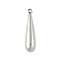 304 Stainless Steel Pendants, Teardrop Charm, Anti-Tarnish, Stainless Steel Color, 27x6x3mm, Hole: 1.8mm