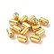 Brass Beads, with Rubber, Column, Slider Beads, Real 18K Gold Plated, 8x5mm, Hole: 2mm
