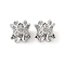 Brass Spacer Beads, Cadmium Free & Nickel Free & Lead Free, Flower, Real Platinum Plated, 6x5mm, Hole: 3mm
