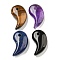 Natural Mixed Gemstone Pendants, Magatama Charms, 34x19x10mm, Hole: 3mm
