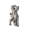 Non-Tarnish 304 Stainless Steel Pendants, Sika Deer Charms, Stainless Steel Color, 20x8x2mm, Hole: 1.4mm