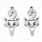 Non-Tarnish 201 Stainless Steel Pendants, Laser Cut, Fox, Stainless Steel Color, 22x11x0.9mm, Hole: 1.4mm