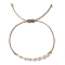 Fashionable Adjustable Plastic Imitation Pearl Braided Bracelets for Women, Perfect Gift for Friends