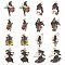 SUNNYCLUE 1 Box 32Pcs Gothic Charms Crow Charm Raven Charms Black Bird Moon Rose Beak Skull Animal Halloween Enamel Alloy Gothic Charm for jewellery Making Charms Necklace Bracelets Adult DIY Supplies