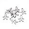Non-Tarnish 201 Stainless Steel Pendants, Stamping Blank Tag, Laser Cut, Human, Stainless Steel Color, 16x10.5x0.7mm, Hole: 1.6mm