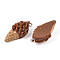 Resin Pendants, with Platinum Iron Loop, Ice Cream, Sienna, 30.5x14.5x9mm, Hole: 1.8mm