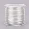 Nylon Cord, Satin Rattail Cord, for Beading Jewelry Making, Chinese Knotting, White, 2mm, about 10.93 yards(10m)/roll