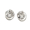 Brass Micro Pave Cubic Zirconia Pendants, Cowboy Hat, with Jump Ring, Long-Lasting Plated, Cadmium Free & Lead Free, Rack Plating, Platinum, 11x8x6.5mm, Hole: 3mm