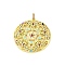 Brass Micro Pave Cubic Zirconia Pendants, Cadmium Free & Nickel Free & Lead Free, with Enamel, Real 18K Gold Plated, Dragonfly, Colorful, 42x40x2.8mm, Hole: 4.8x3mm