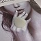 Oval Resin Finger Rings for Women, Beige, Inner Diameter: 17mm