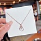Acrylic with Rhinestone Pendant Necklaces, Stainless Steel Cable Chain Necklaces , Shell Shape,  8.27~19.69 inch(21~50cm)