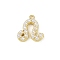Brass Charms, with ABS Plastic Imitation Pearl, Long-Lasting Plated, Cadmium Free & Lead Free, Rack Plating, Leo, Real 18K Gold Plated, 14x13x3.5mm, Hole: 1.2mm