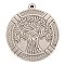 Non-Tarnish 304 Stainless Steel Pendants, Flat Round with Tree of Life, Stainless Steel Color, 27.5x25x3mm, Hole: 1mm