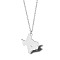 Non-Tarnish Stainless Steel Pendant Necklaces, Stainless Steel Color, Pendant: 24x28mm