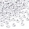 Plating Acrylic Beads, for Name Bracelets & Jewelry Making, Metal Enlaced, Horizontal Hole, Alphabet Style, Flat Round, Silver Plated, 7x4mm, Hole: 1.8mm, about 146pcs/20g