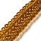 Handmade Lampwork Beads Strands, Rondelle, Goldenrod, 9~10x4.5~5mm, Hole: 2.5~3mm, about 68~71pcs/strand, 14.17~16.14 inch(36~41cm)
