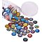 Flatback Glass Cabochons for DIY Projects, Dome/Half Round, Mixed Color, 18x5mm, 140pcs/box