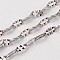 Tarnish Resistant 304 Stainless Steel Cable Chains, Dapped Chains, Soldered, with Flat Oval Connector, Stainless Steel Color, 4.5x2mm