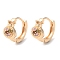 Rack Plating Brass Micro Pave Colorful Cubic Zirconia Hoop Earrings, Lucky Bag, Light Gold, 15x9.5mm