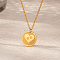 Stylish Stainless Steel Heart with Dog Paw Print Pendant Necklace for Women's Daily Wear, Golden, 17.72 inch(45cm)