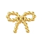 Ion Plating(IP) 304 Stainless Steel Connector Charms, Bowknot Link, Real 18K Gold Plated, 19x25x3mm, Hole: 6.5x4mm