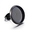 Flat Round 304 Stainless Steel Stud Earring Settings, Gunmetal, Tray: 4mm