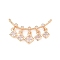 Brass Pave Clear Cubic Zirconia Connector Charms, Rhombus Links, Light Gold, 17x29.5x3mm, Hole: 1.2mm