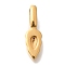 304 Stainless Steel Pendant Cabochon Settings, Leaf, Golden, 21x6.5x5.5mm, Hole: 6.5x3mm