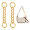 2Pcs Alloy Oval Link Purse Strap Extenders, Golden, 14.8cm