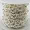 ABS Plastic Imitation Pearl Beaded Trim, Creamy White, 15mm, 9m/roll