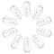 DICOSMETIC 10Pcs Stainless Steel Pendants Hollow Oval Shape Charms Pendant DIY Charms for Resin Earrings Necklace Bracelet Jewelry Making, Hole: 1.4mm