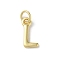 Rack Plating Brass Charms, Cadmium Free & Lead Free, Long-Lasting Plated, Real 18K Gold Plated, Letter L, 12x5.5x1.5mm, Hole: 3.2mm