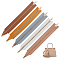 WADORN 5 Colors PU Leather Zipper, Handbag Sewing Zipper Frames with Hole Rectangle Zipper Bulk Coil Zipper Fixed Frame for DIY Bag Jeans Shoes Handicraft Accessories, 13.9x1.7 Inch
