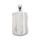 304 Stainless Steel Pendants, Rectangle Charms, Anti-Tarnish, Stainless Steel Color, 41x21.5x3mm, Hole: 7x4.5mm