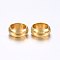 304 Stainless Steel Crimp Beads Covers, Golden, 6mm In Diameter, Hole: 4.5mm